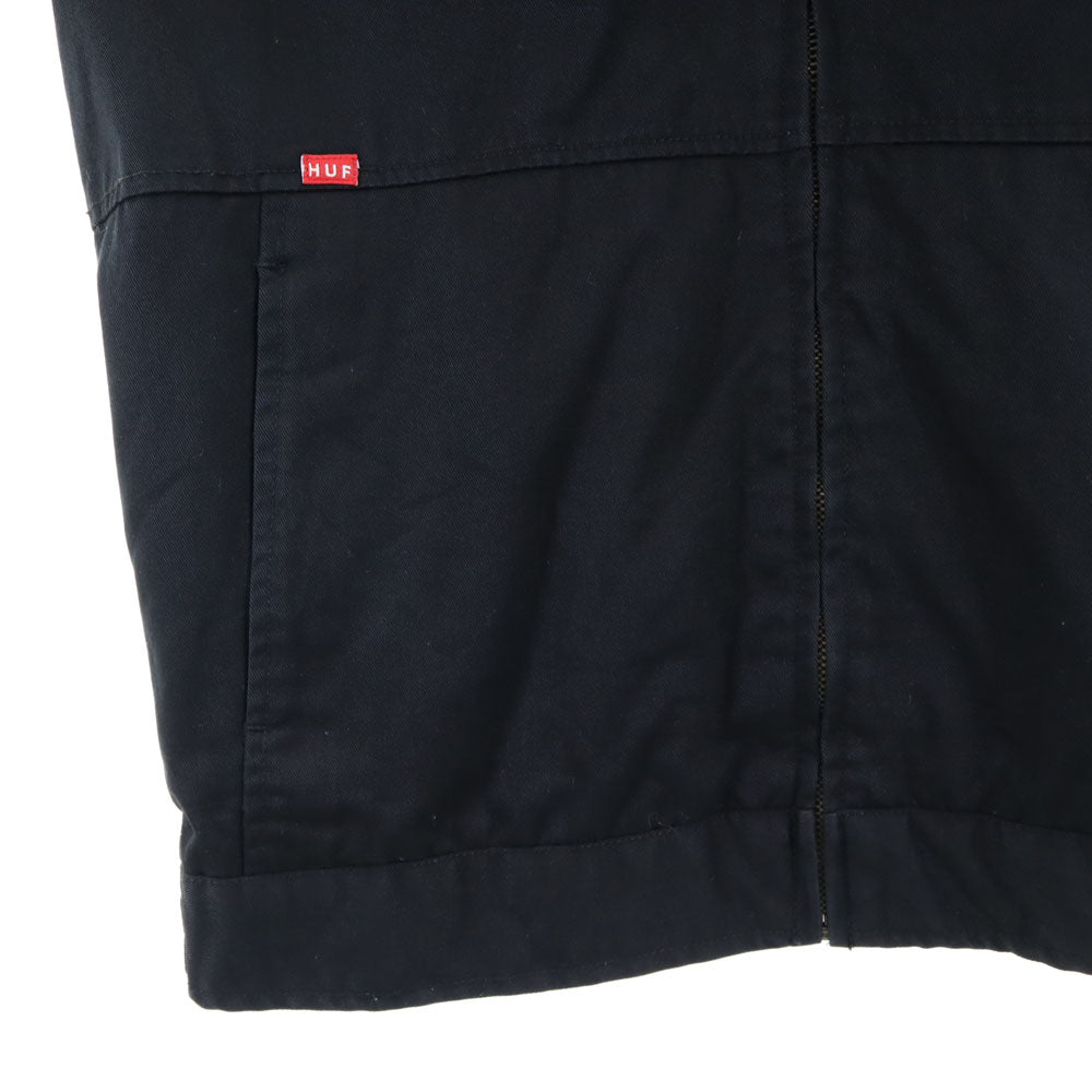 HUF ハフ ジップジャケット M 黒 メンズ