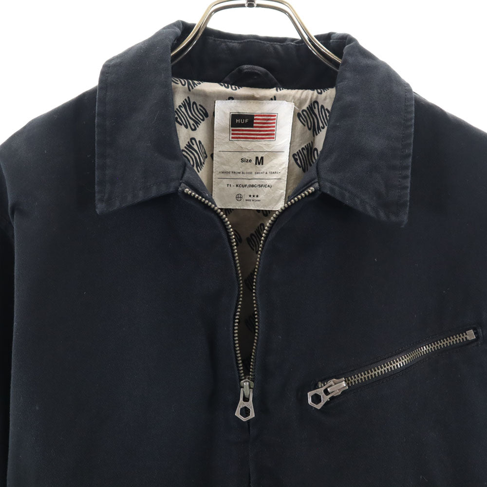 HUF ハフ ジップジャケット M 黒 メンズ