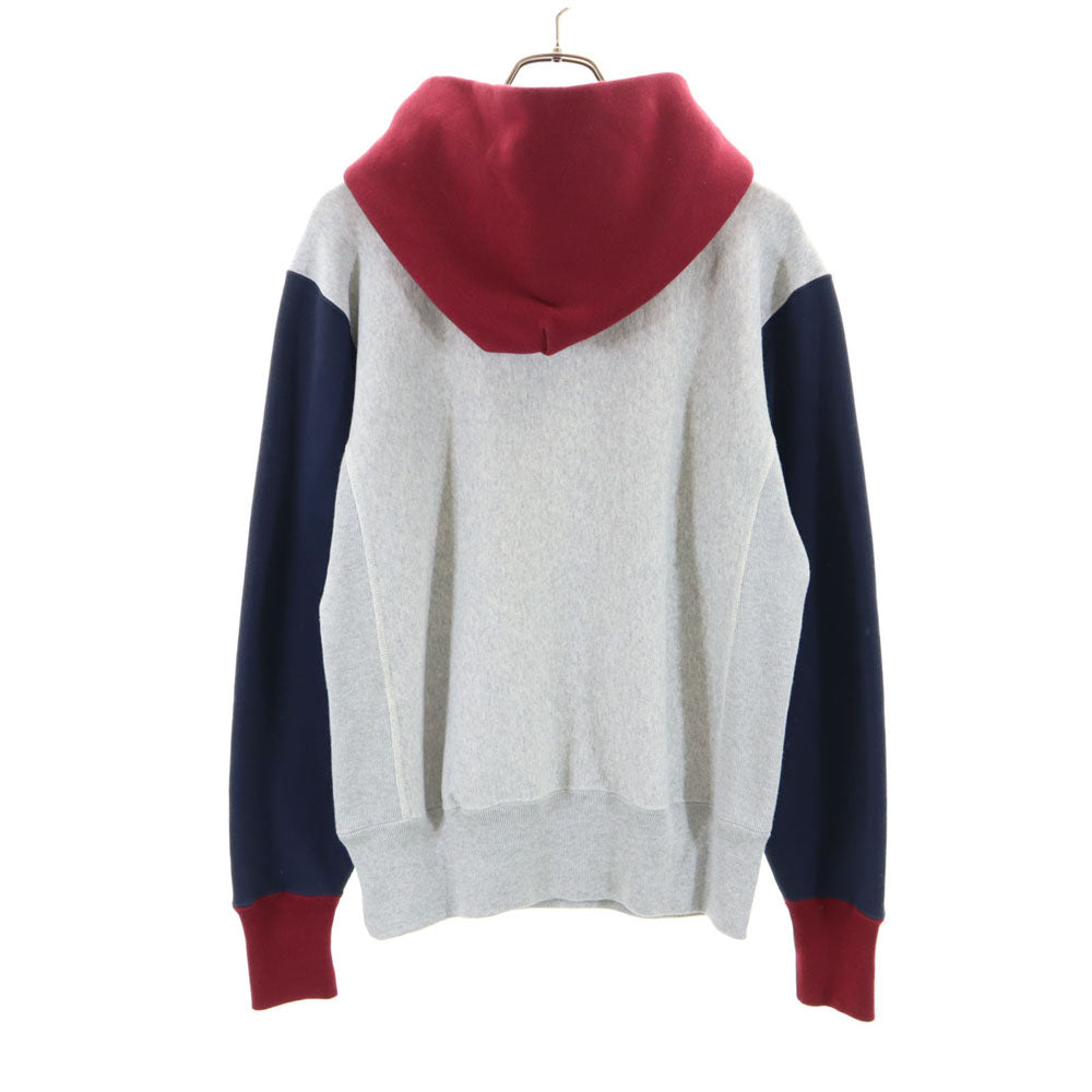 Champion チャンピオン リバースウィーブ 青単 復刻 長袖 スウェットパーカー M グレー系 プルオーバー 裏起毛 メンズ