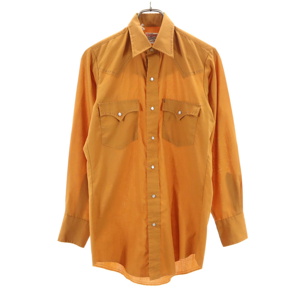 TUP BRAND 70s ヴィンテージ 長袖 ウエスタンシャツ キャメル メンズ