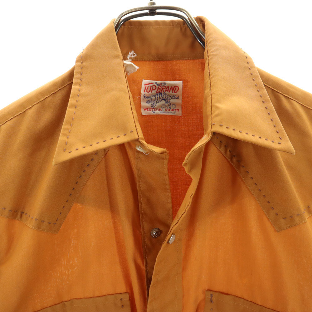 TUP BRAND 70s ヴィンテージ 長袖 ウエスタンシャツ キャメル メンズ