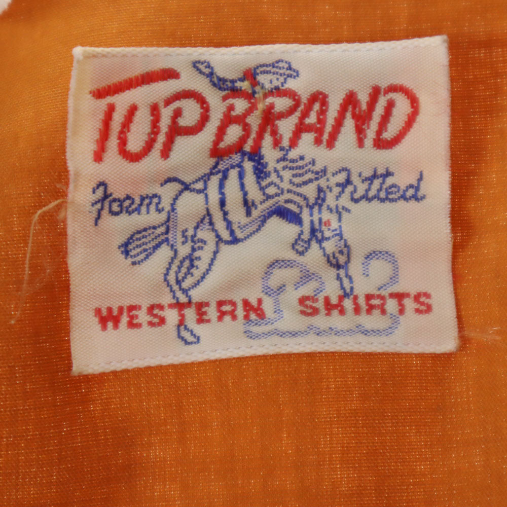 TUP BRAND 70s ヴィンテージ 長袖 ウエスタンシャツ キャメル メンズ
