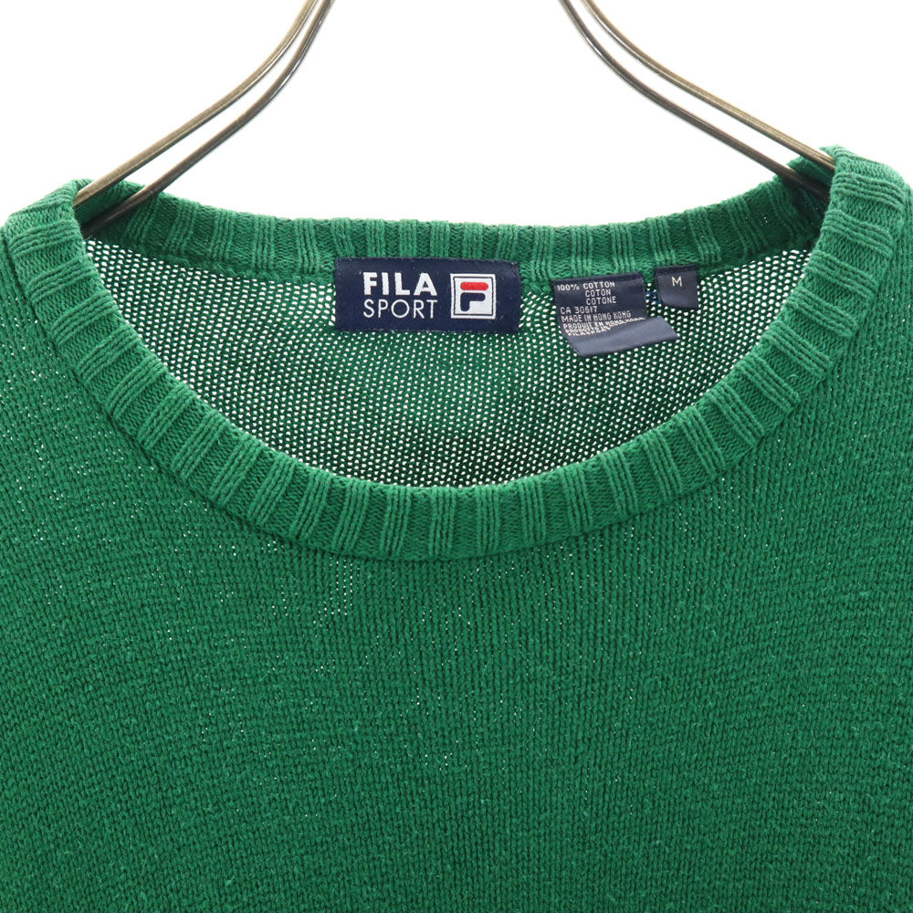 フィラスポーツ 90s オールド 長袖 セーター M グリーン 他 ニット メンズ