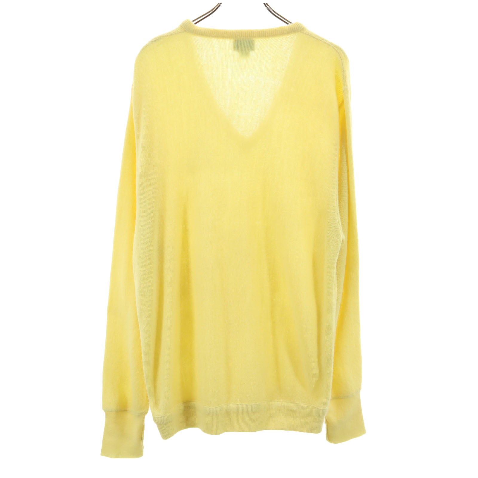 IZOD LACOSTE アイゾッドラコステ 90s USA製 オールド 長袖 Vネック セーター L イエロー ニット メンズ