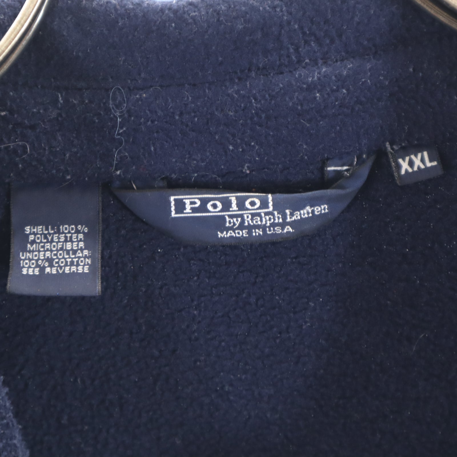 Polo by Ralph Lauren ポロバイラルフローレン 90s USA製 オールド スウィングトップ フリースジャケット XXL ネイビー ボア メンズ