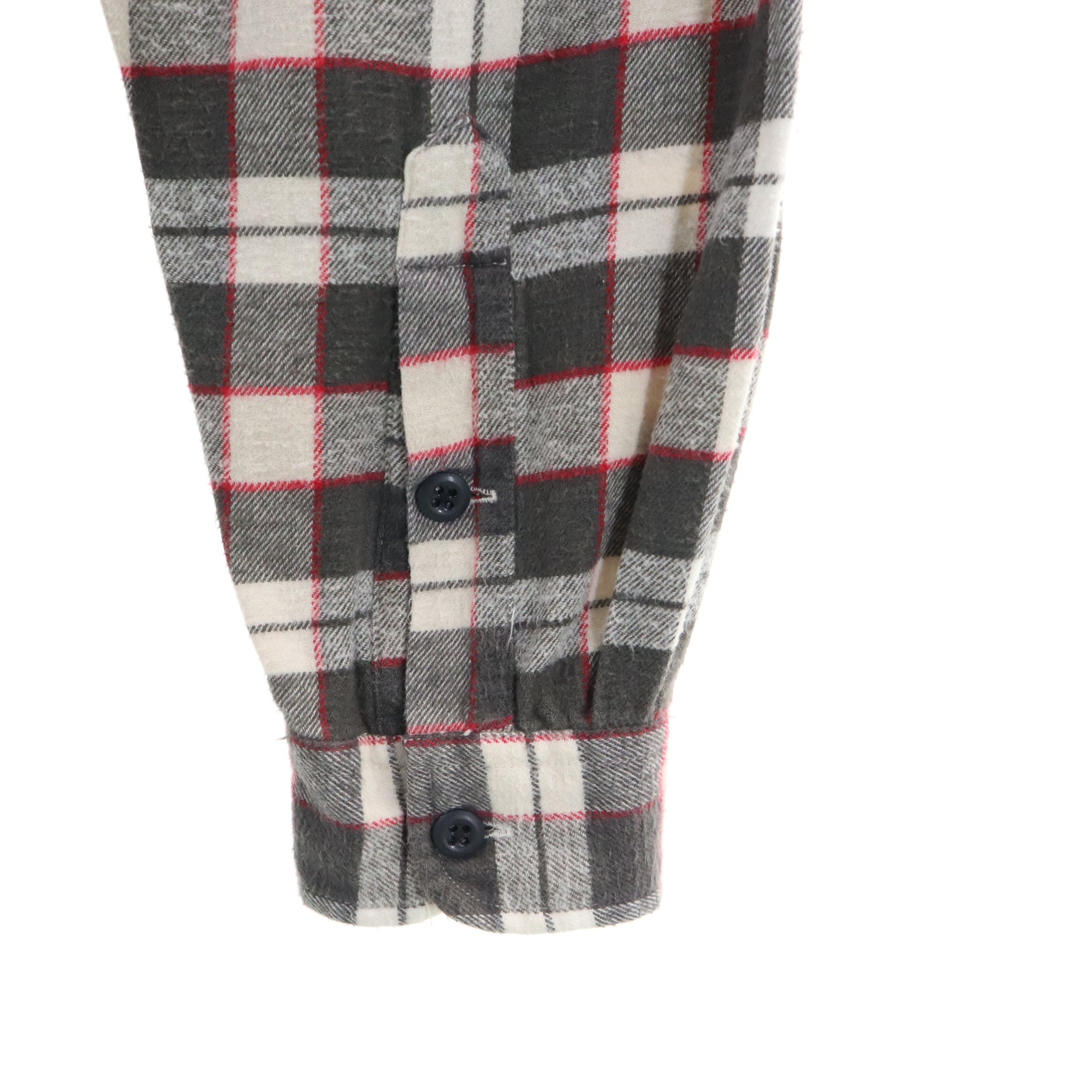 RRL ダブルアールエル 90s 初期タグ 赤3星 オールド チェック柄 長袖 ネルシャツ L グレー RALPH LAUREN ラルフローレン ワーク メンズ