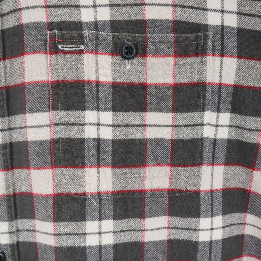 RRL ダブルアールエル 90s 初期タグ 赤3星 オールド チェック柄 長袖 ネルシャツ L グレー RALPH LAUREN ラルフローレン ワーク メンズ