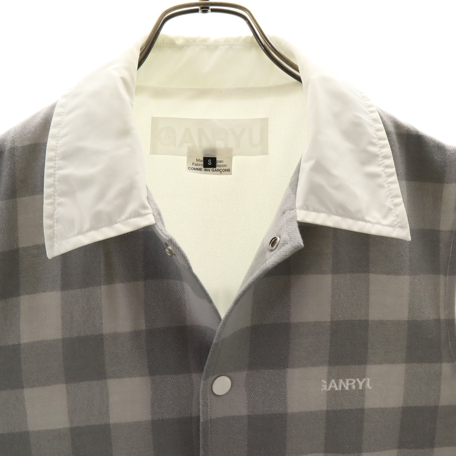 GANRYU COMME des GARCONS ガンリュウコムデギャルソン 2014年 日本製 コーチジャケット S グレー ブルゾン メンズ