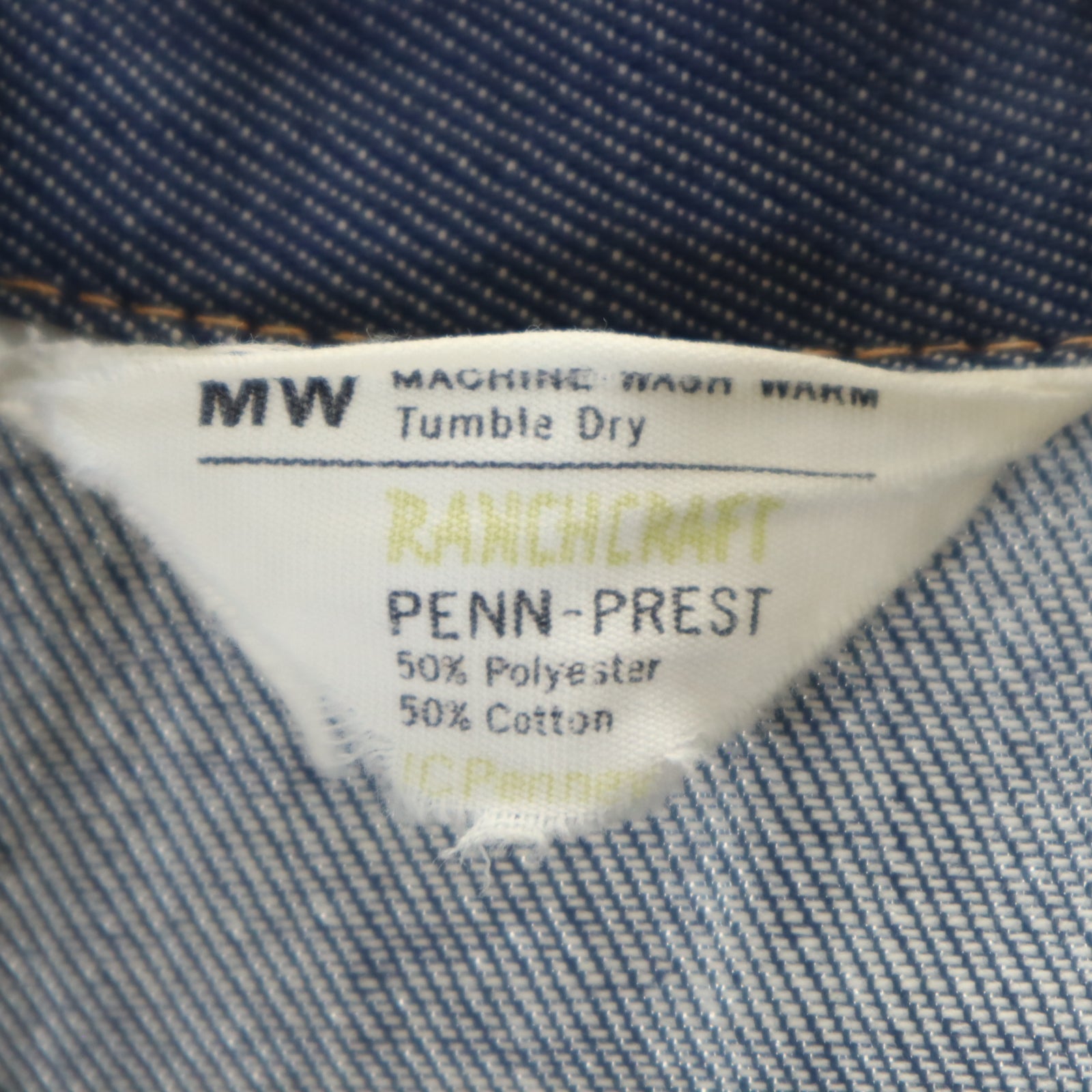 JCPenney ジェイシーペニー 70s ヴィンテージ デニムジャケット M ネイビー RANCH CRAFT トラッカー レディース