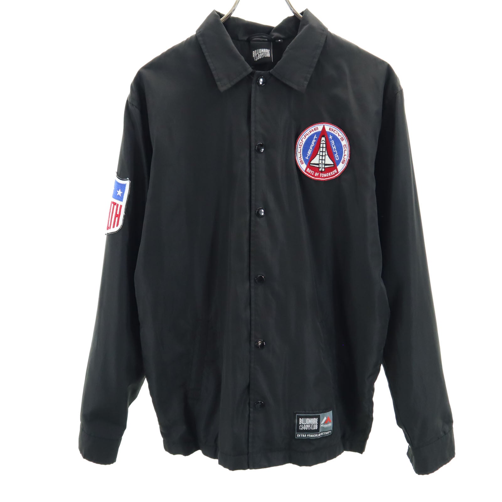 Billionaire Boys Club ビリオネアボーイズクラブ バックロゴ コーチジャケット S ブラック マジェスティック メンズ