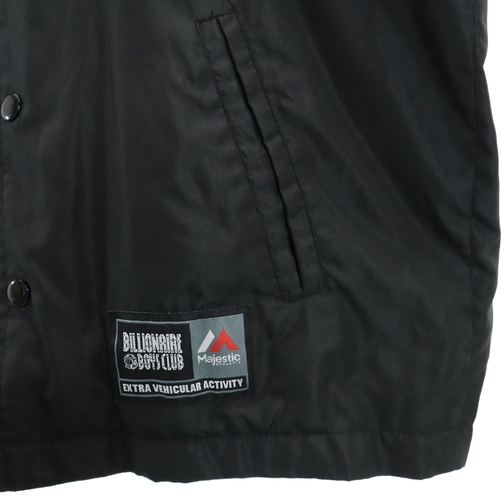 Billionaire Boys Club ビリオネアボーイズクラブ バックロゴ コーチジャケット S ブラック マジェスティック メンズ