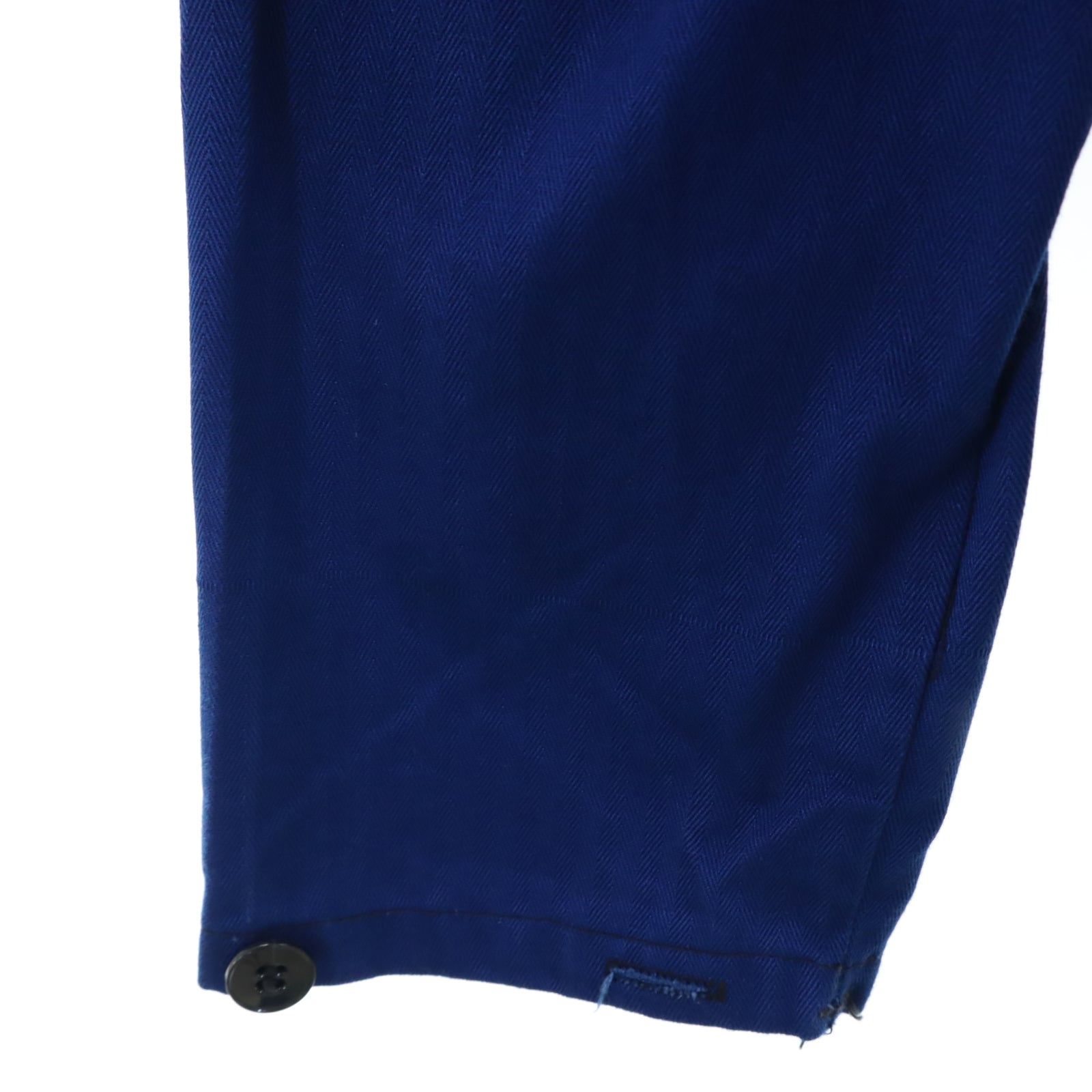 EURO WORK ユーロワーク 70s 80s ヴィンテージ ヘリンボーン 長袖 シャツ 50 ブルー メンズ