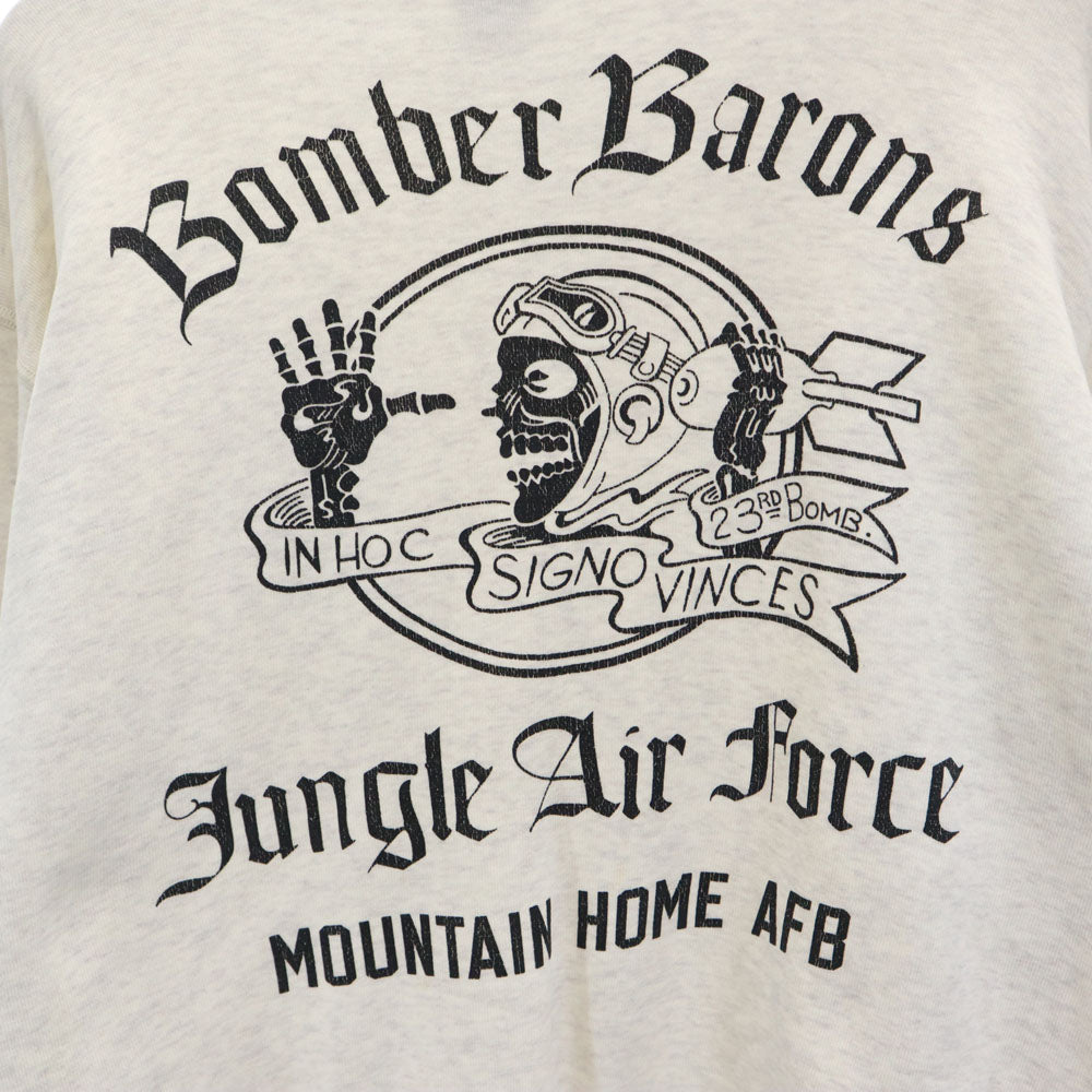 Buzz Rickson's バズリクソンズ バックプリント 長袖 スウェット トレーナー M ライトグレー メンズ