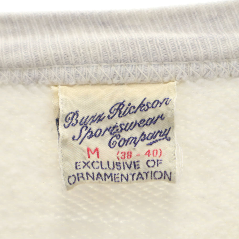 Buzz Rickson's バズリクソンズ バックプリント 長袖 スウェット トレーナー M ライトグレー メンズ