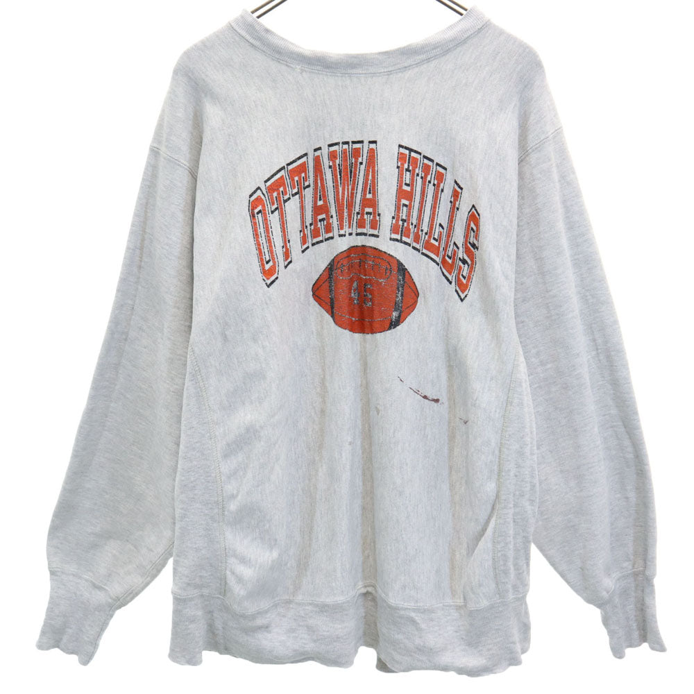 Champion チャンピオン 80s USA製 トリコタグ ヴィンテージ カレッジ 長袖 リバースウィーブ スウェット トレーナー XL グレー メンズ