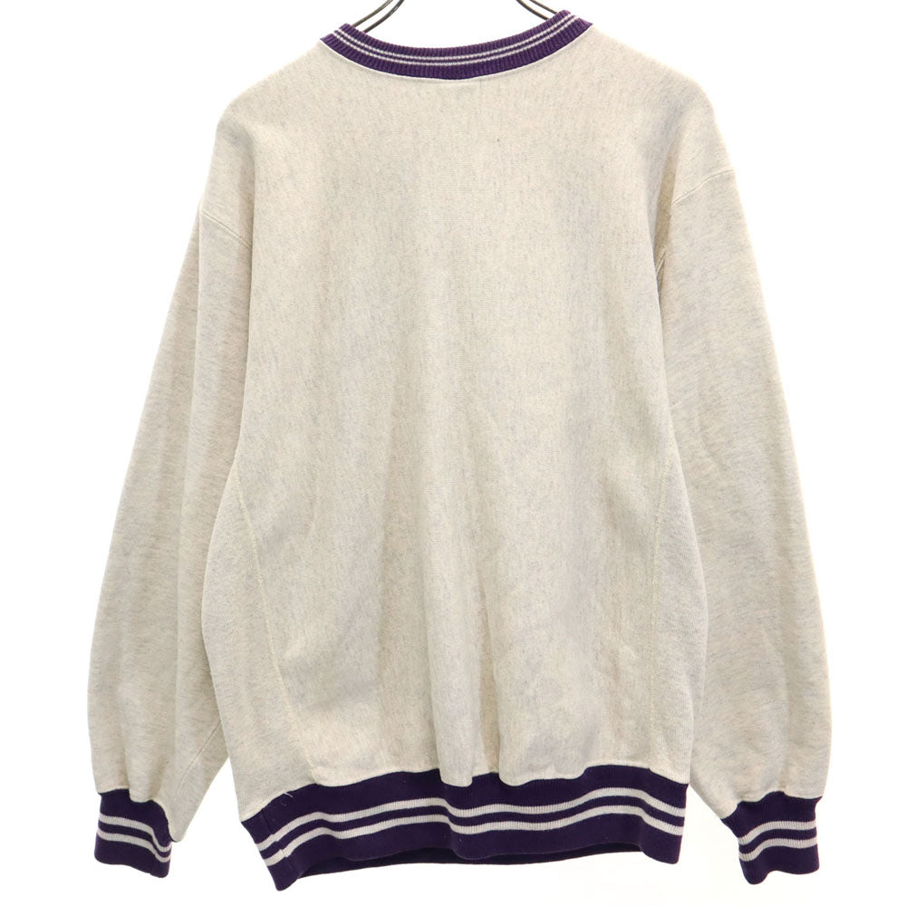 Champion チャンピオン 90s USA製 刺繍タグ NBA 長袖 リバースウィーブ スウェット トレーナー L アイボリー系 裏起毛 メンズ