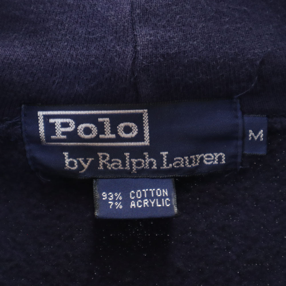 Polo by Ralph Lauren ポロバイラルフローレン 90s ポロベア オールド ポロベア 長袖 スウェットパーカー M ネイビー 裏起毛 メンズ
