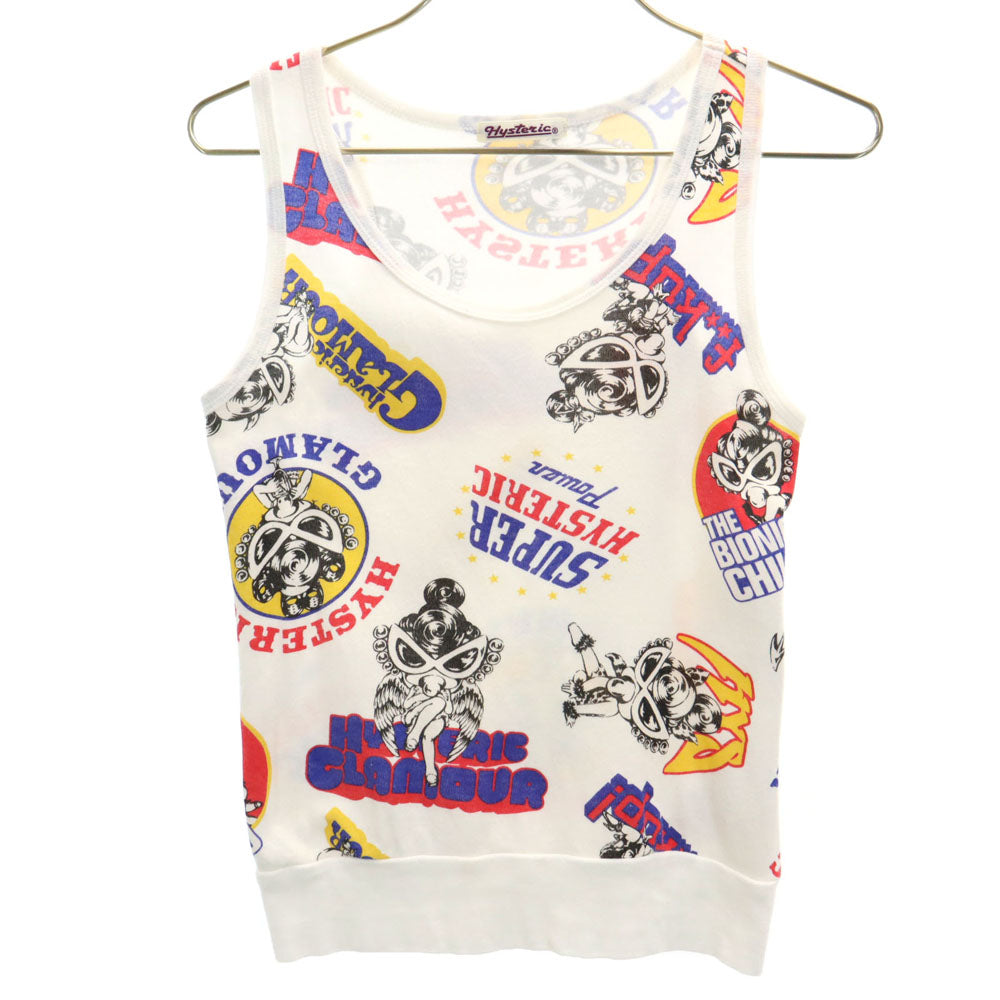 ヒステリック 日本製 総柄 タンクトップ 120 白 HYSTERIC キッズ