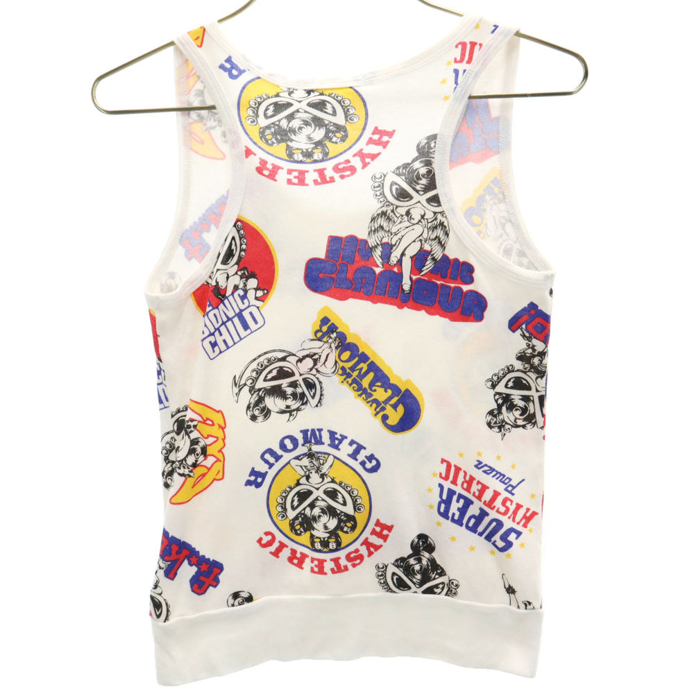 ヒステリック 日本製 総柄 タンクトップ 120 白 HYSTERIC キッズ
