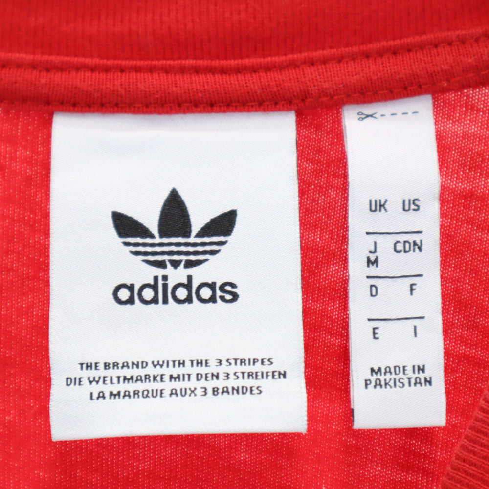 アディダス トレフォイルロゴプリント 半袖 Tシャツ M 赤系 adidas メンズ