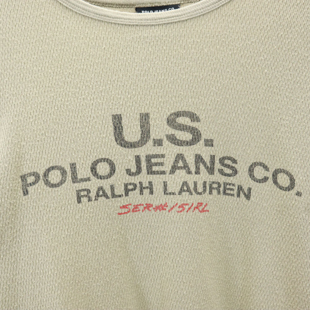 ポロジーンズカントリー USA製 半袖 Tシャツ M ベージュ POLO JEANS CO. RALPH LAUREN メンズ
