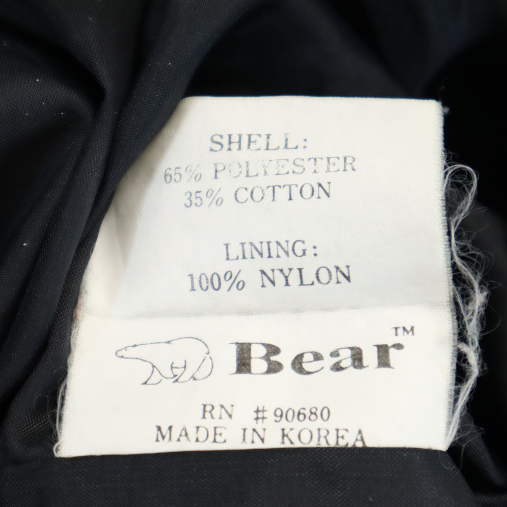 Bear ベアー 90s 韓国製 オールド 長袖 ジップジャケット F 黒 メンズ