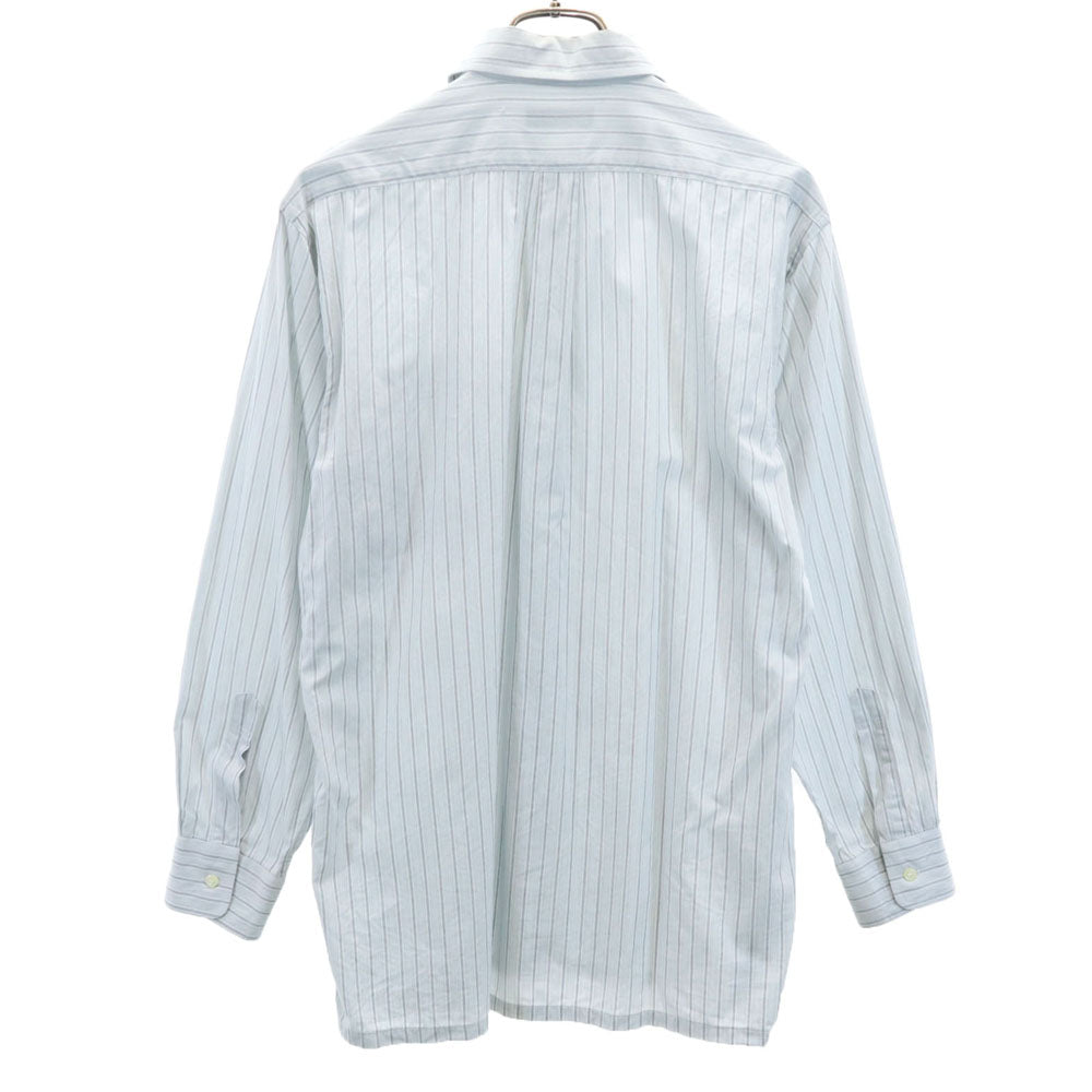 クリスチャンディオール 90s オールド ストライプ柄 長袖 シャツ ライトグレー Christian Dior MONSIEUR メンズ