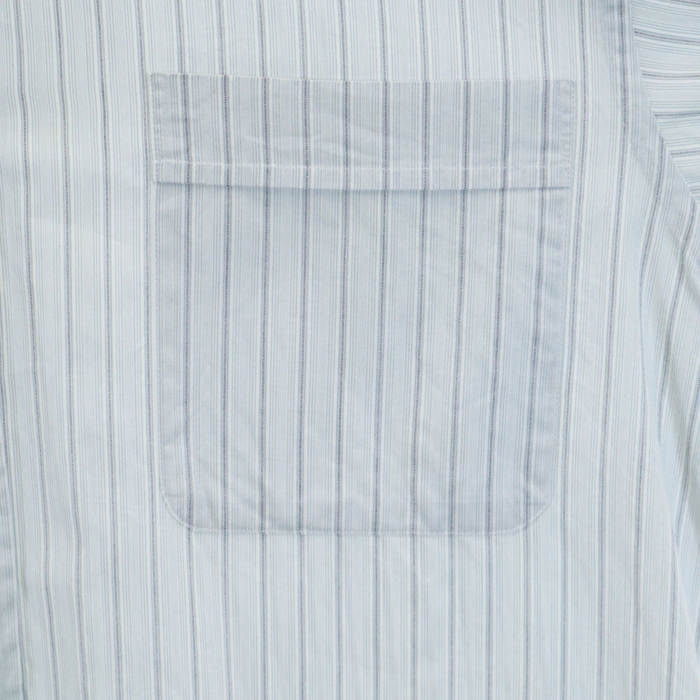 クリスチャンディオール 90s オールド ストライプ柄 長袖 シャツ ライトグレー Christian Dior MONSIEUR メンズ