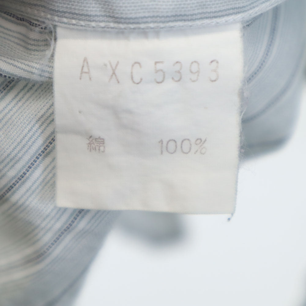 クリスチャンディオール 90s オールド ストライプ柄 長袖 シャツ ライトグレー Christian Dior MONSIEUR メンズ