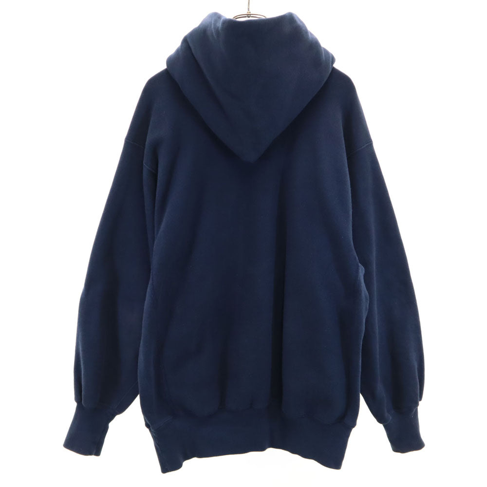 チャンピオン 90s リバースウィーブ USA製 刺繍タグ オールド 長袖 スウェットパーカー XL ネイビー Champion プルオーバー 裏起毛 メンズ