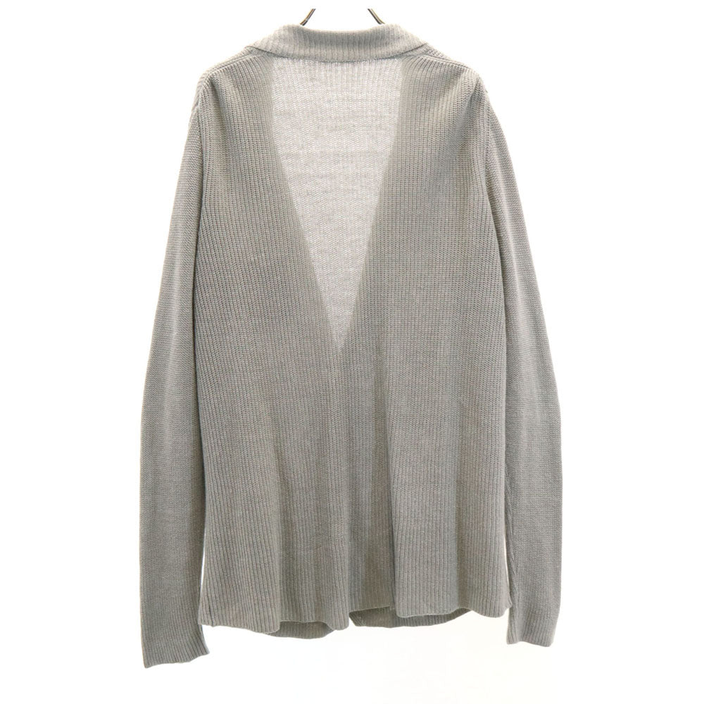 ROBERTO COLLINA ロベルトコリーナ イタリア製 リネン 長袖 ニットカーディガン 52 グレー メンズ