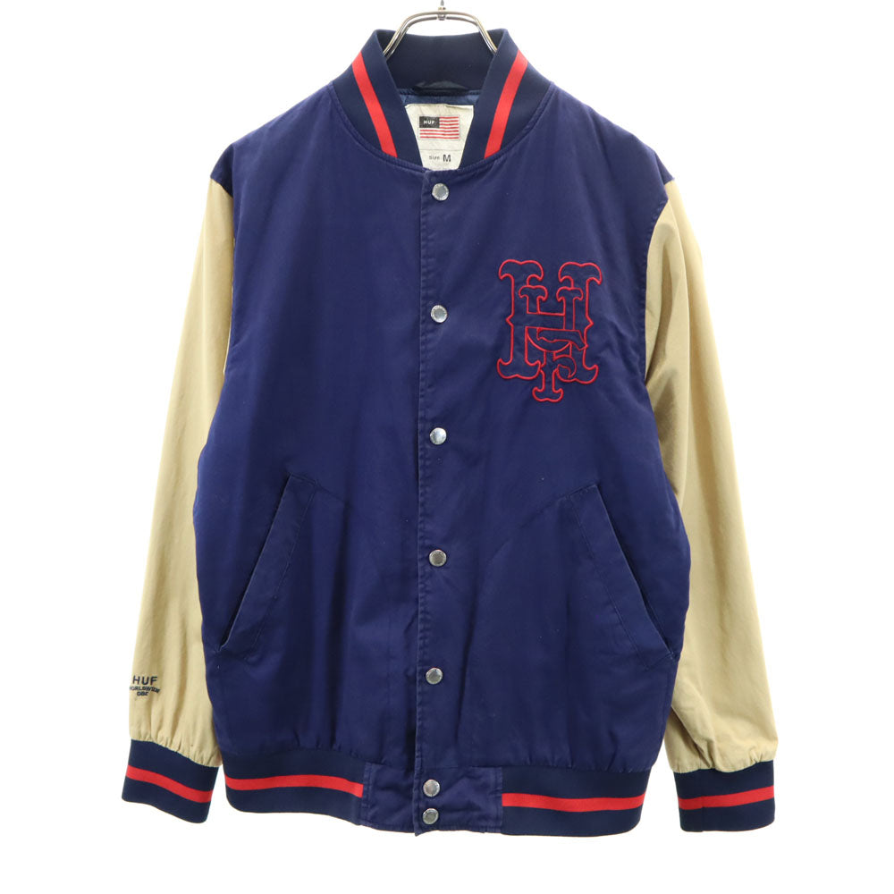 HUF ハフ バイカラー スタジャン M ネイビー系 ジャケット メンズ