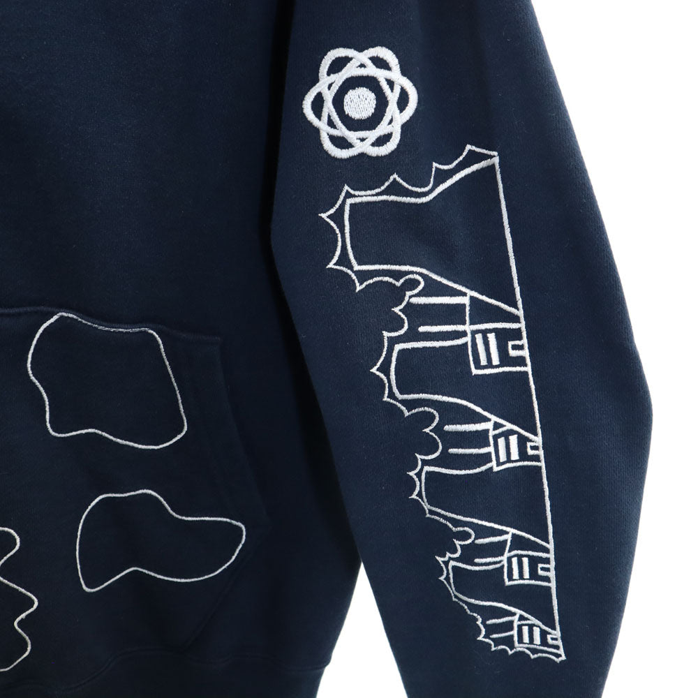 A BATHING APE アベイシングエイプ 日本製 長袖 スウェット ジップパーカー S ネイビー メンズ