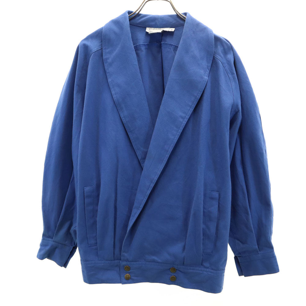 Calvin klein カルバンクライン 90s オールド ショールカラー ジャケット M ブルー レディース