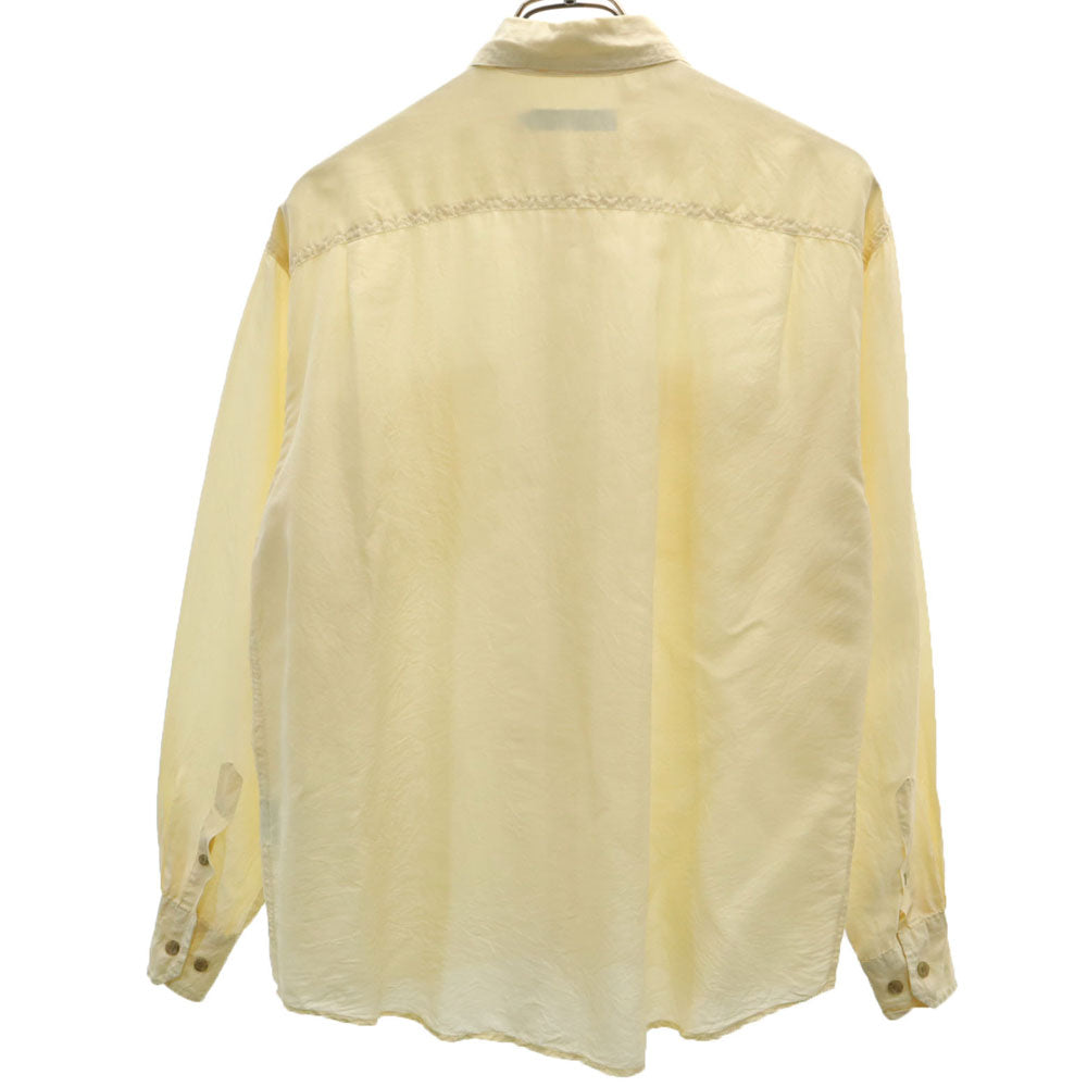 Calvin klein カルバンクライン 90s シルク オールド 長袖 シャツ M クリーム系 Sport レディース