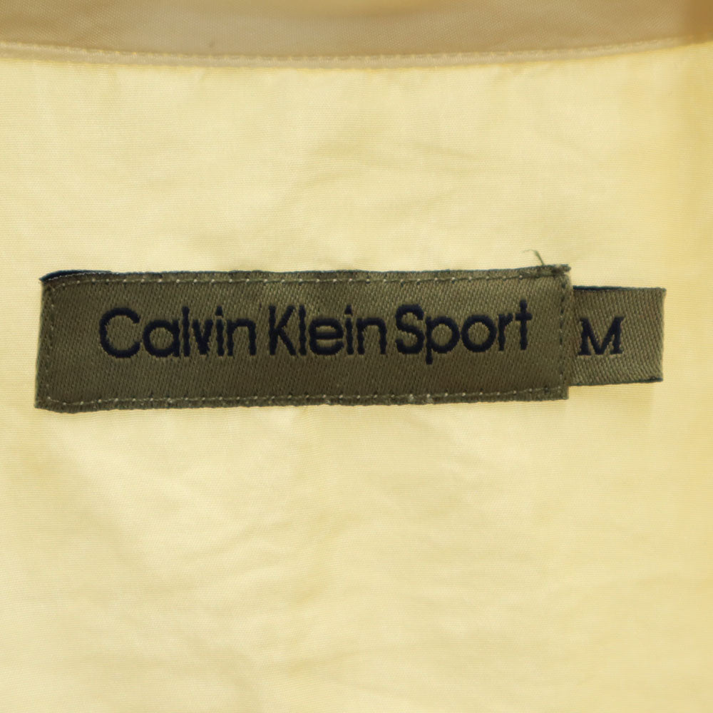Calvin klein カルバンクライン 90s シルク オールド 長袖 シャツ M クリーム系 Sport レディース