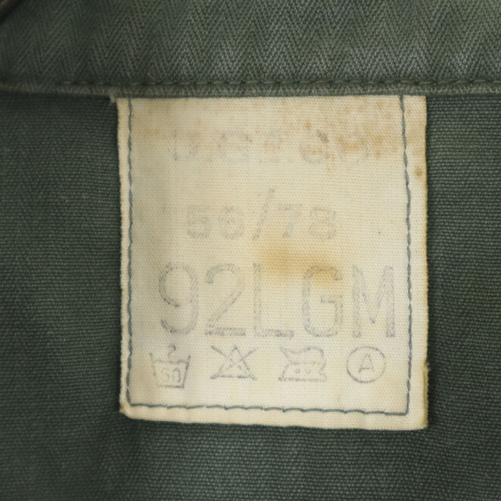 FRENCH ARMY フランス軍 70s ヴィンテージ ミリタリージャケット 92LGM カーキ フィールド ヘリンボーンツイル メンズ