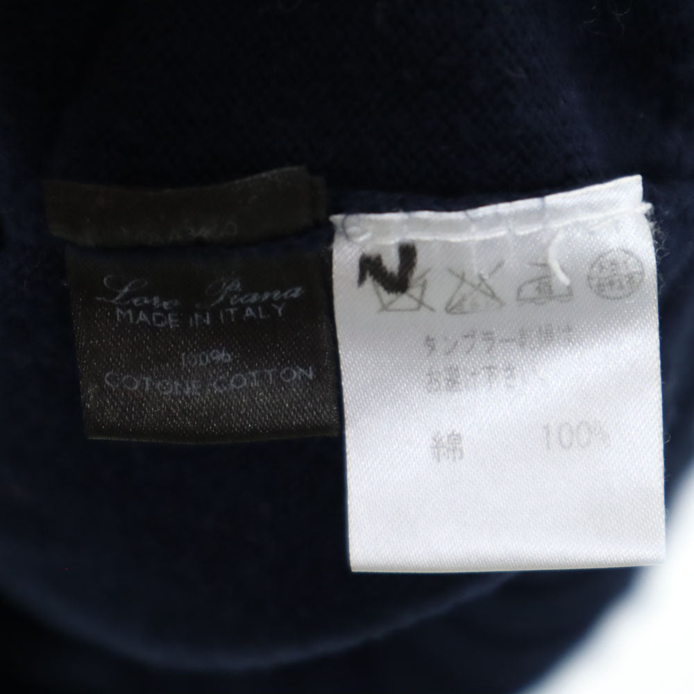 Loro Piana ロロピアーナ イタリア製 長袖 Vネック セーター 50 ネイビー ニット メンズ