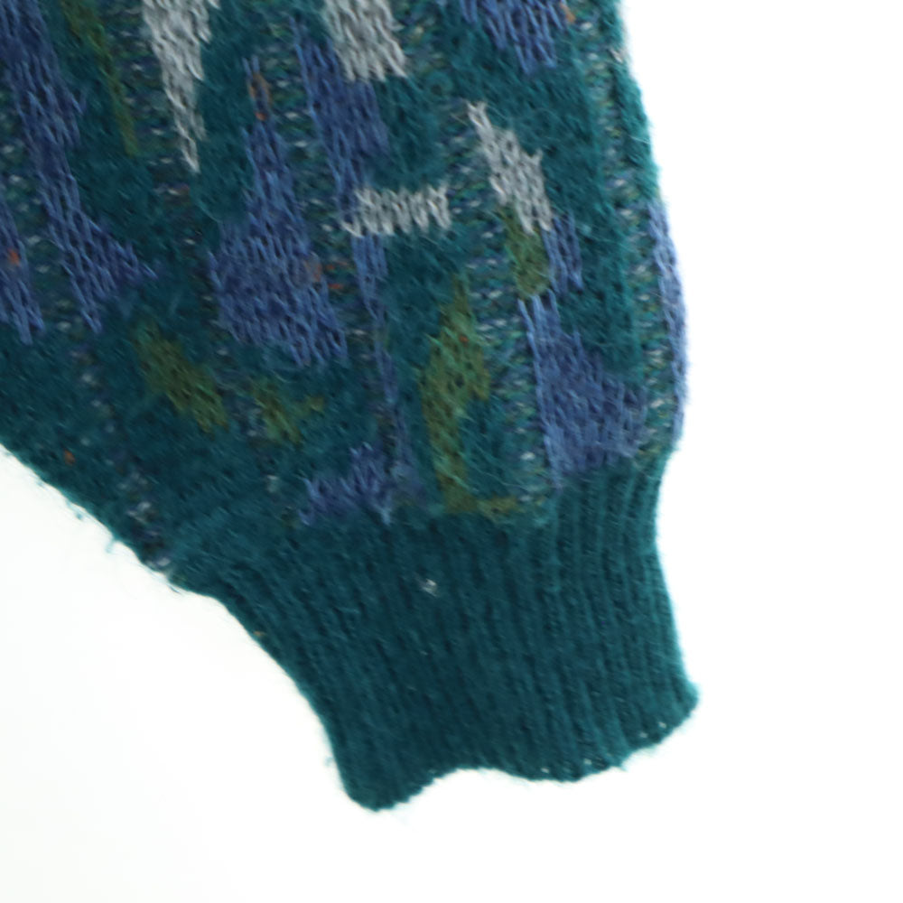 ニュークラブ 80s 90s オールド 長袖 Vネック セーター 4 グリーン系 ニット メンズ