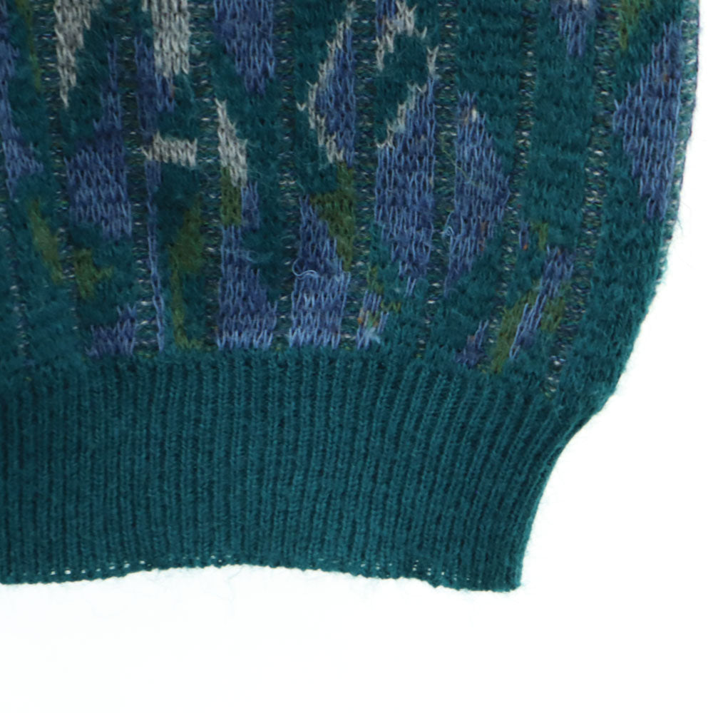 ニュークラブ 80s 90s オールド 長袖 Vネック セーター 4 グリーン系 ニット メンズ