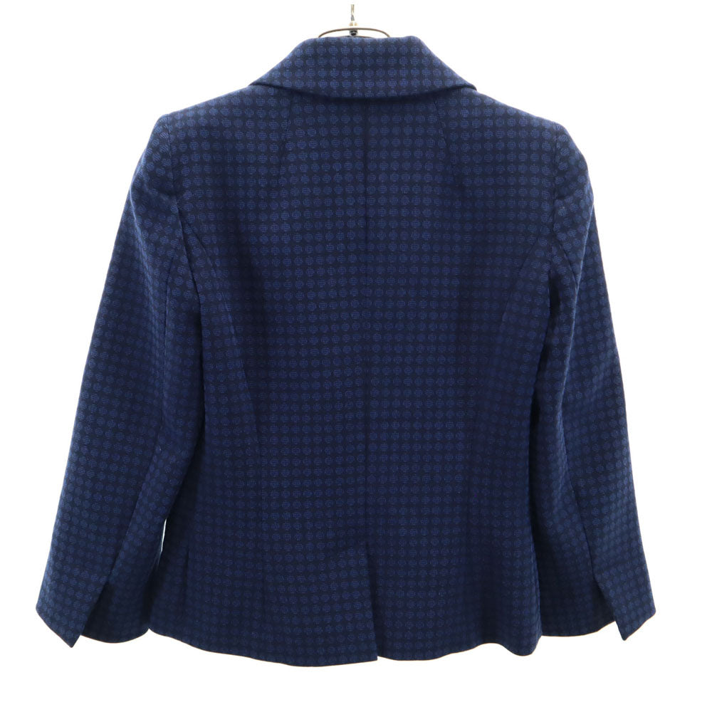 マックスアンドコー 総柄 テーラードジャケット 38 ネイビー MAX&CO ブレザー レディース