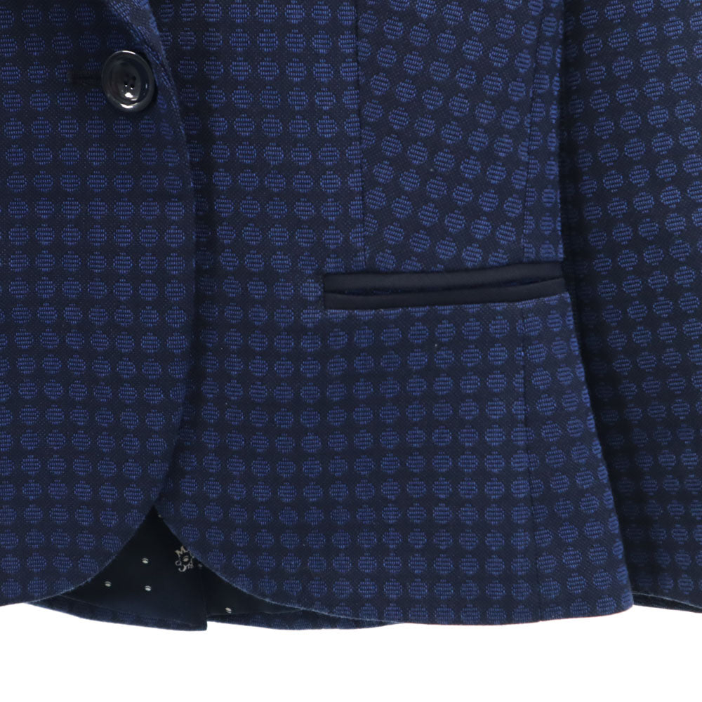 マックスアンドコー 総柄 テーラードジャケット 38 ネイビー MAX&CO ブレザー レディース