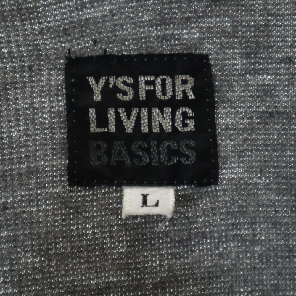 Y's for living ワイズフォーリビング 日本製 フルジップ スウェット L グレー BASICS チュニック レディース