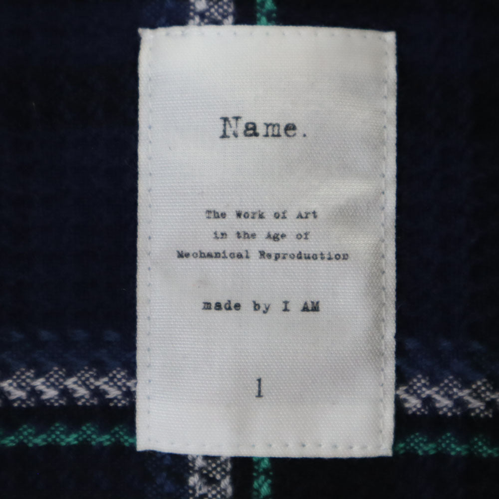 Name. ネーム 日本製 長袖 チェックシャツ 1 ネイビー メンズ