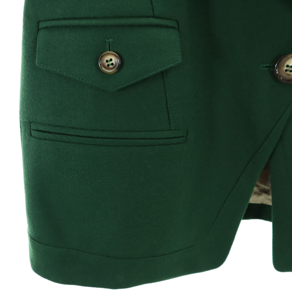 ケンゾー ウール テーラードジャケット 38 グリーン KENZO ブレザー レディース