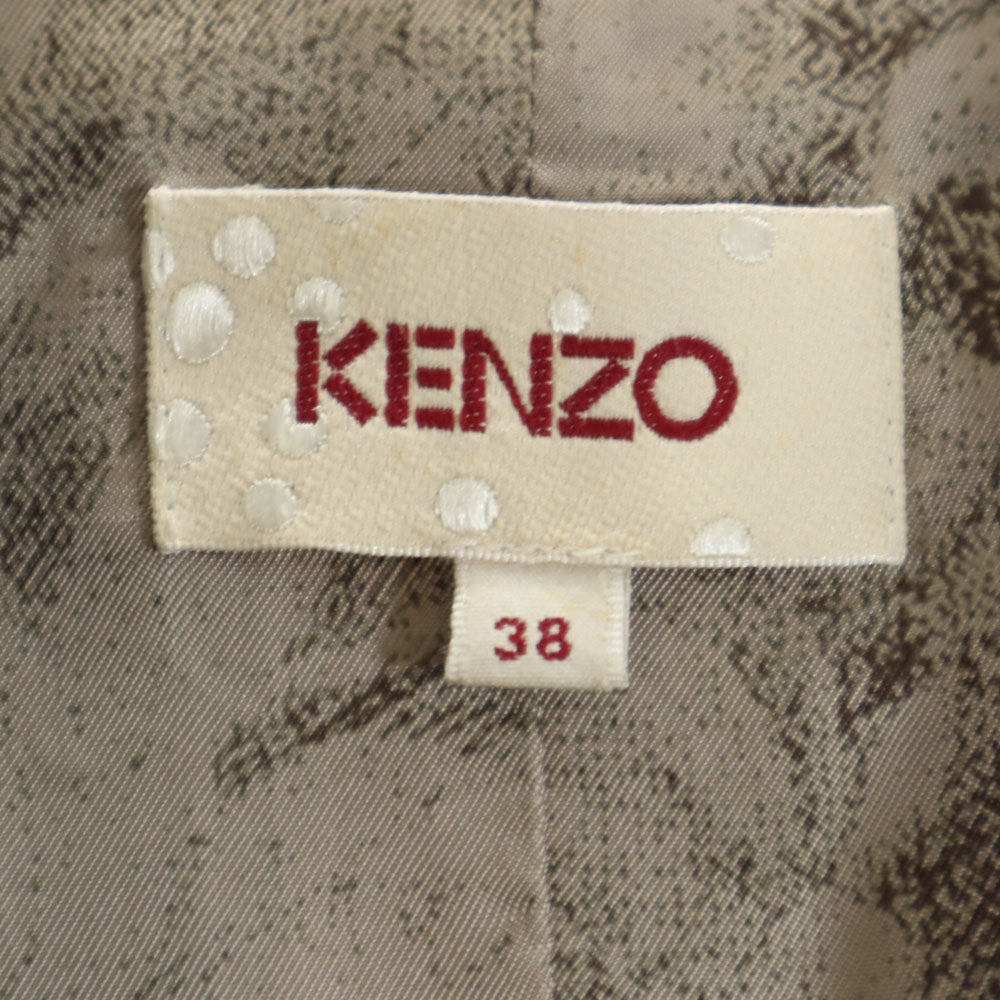 ケンゾー ウール テーラードジャケット 38 グリーン KENZO ブレザー レディース