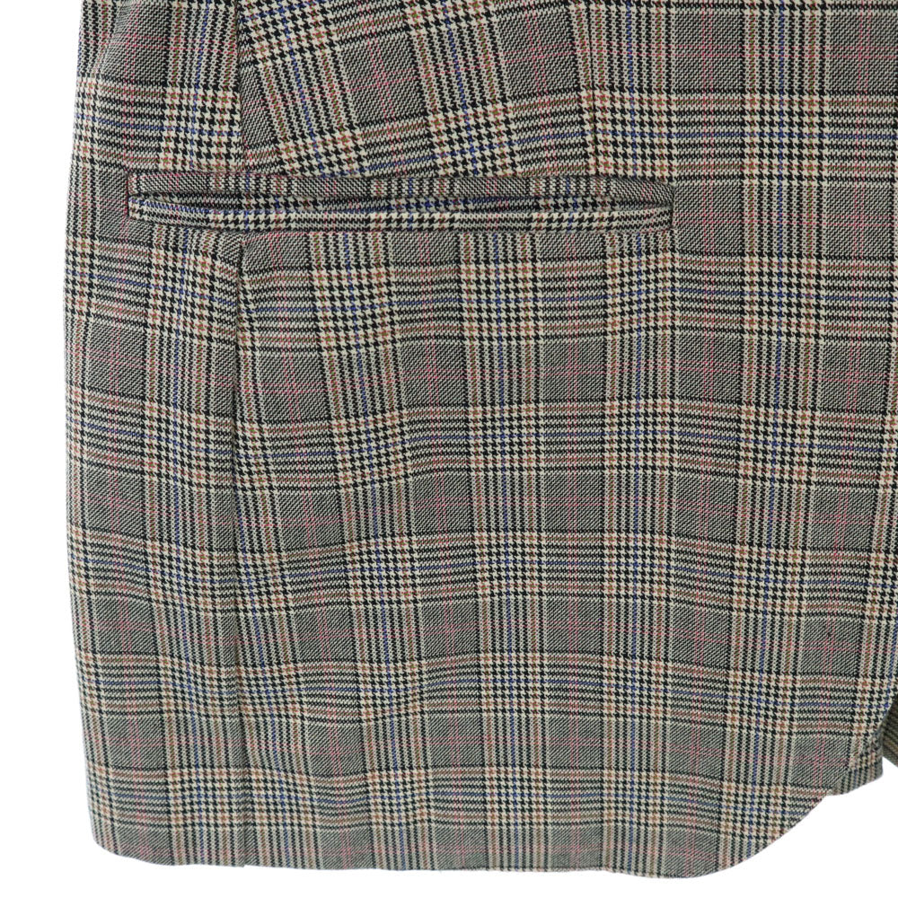 ラルディーニ イタリア製 グレンチェック テーラードジャケット 42 グレー LARDINI ブレザー レディース