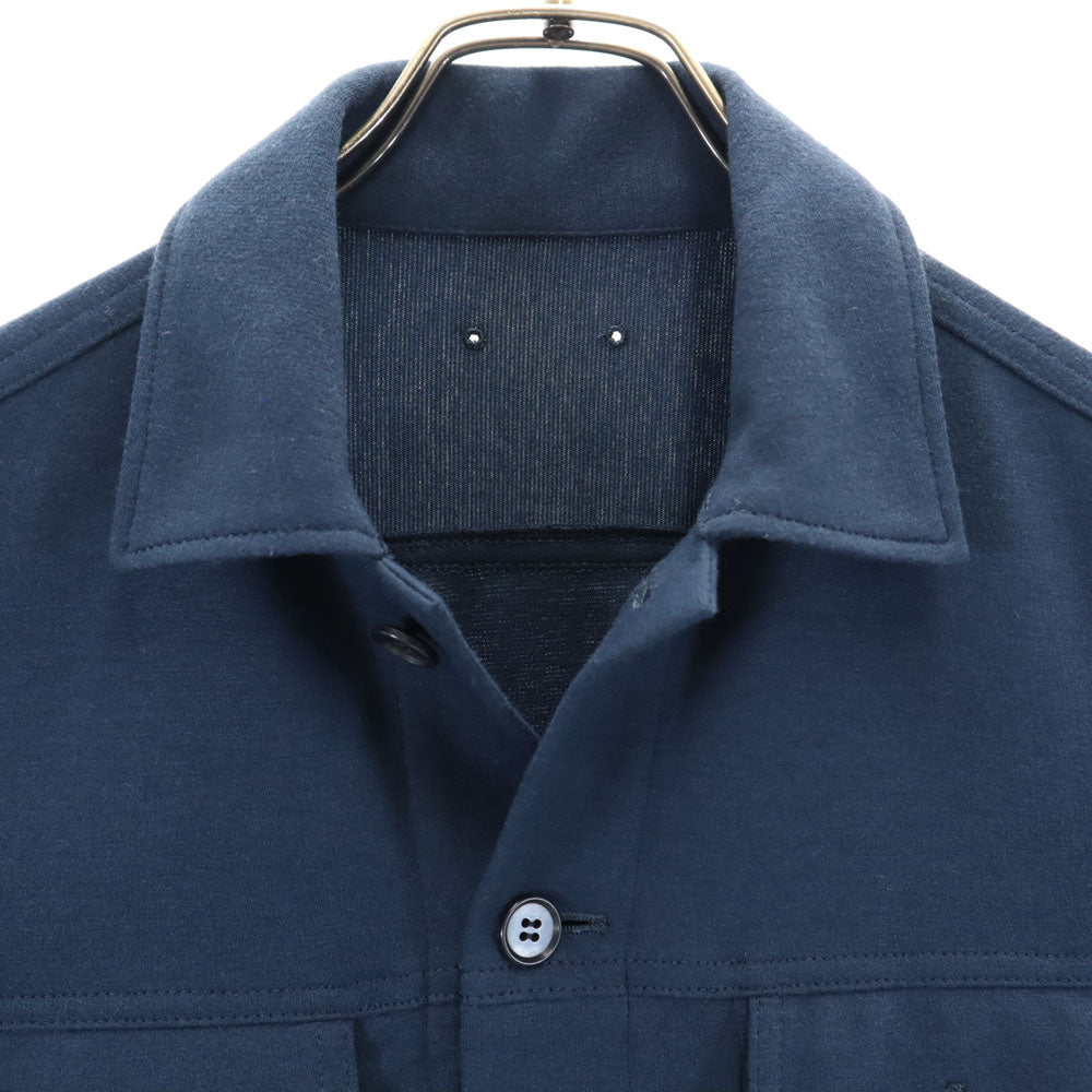 SOPH. ソフ 日本製 カモフラ切替 トラッカー ジャケット ネイビー ストレッチ メンズ