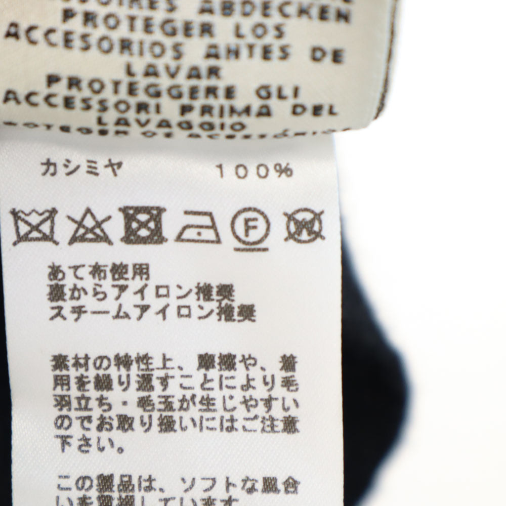 HERMES エルメス カシミヤ100% 半袖 セーター 34/S ブラック PARIS ニット レディース