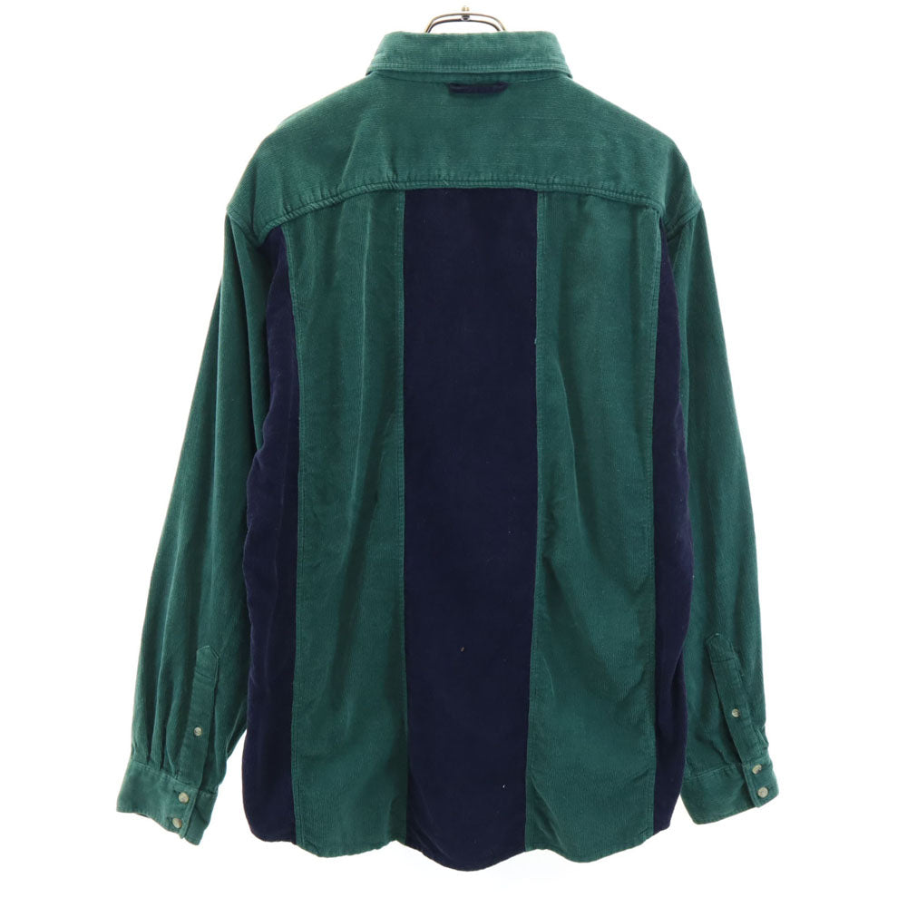 ウィンブルック 90s オールド 長袖 コーデュロイ ボタンダウンシャツ M グリーン メンズ